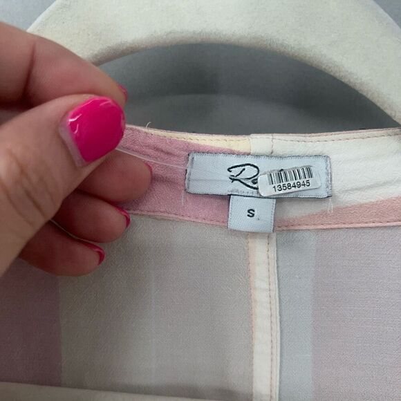 $168 Rails Striped Blouse Womens Small Coastal Chic Beachy Soft Girl Old Money - Picture 11 of 11